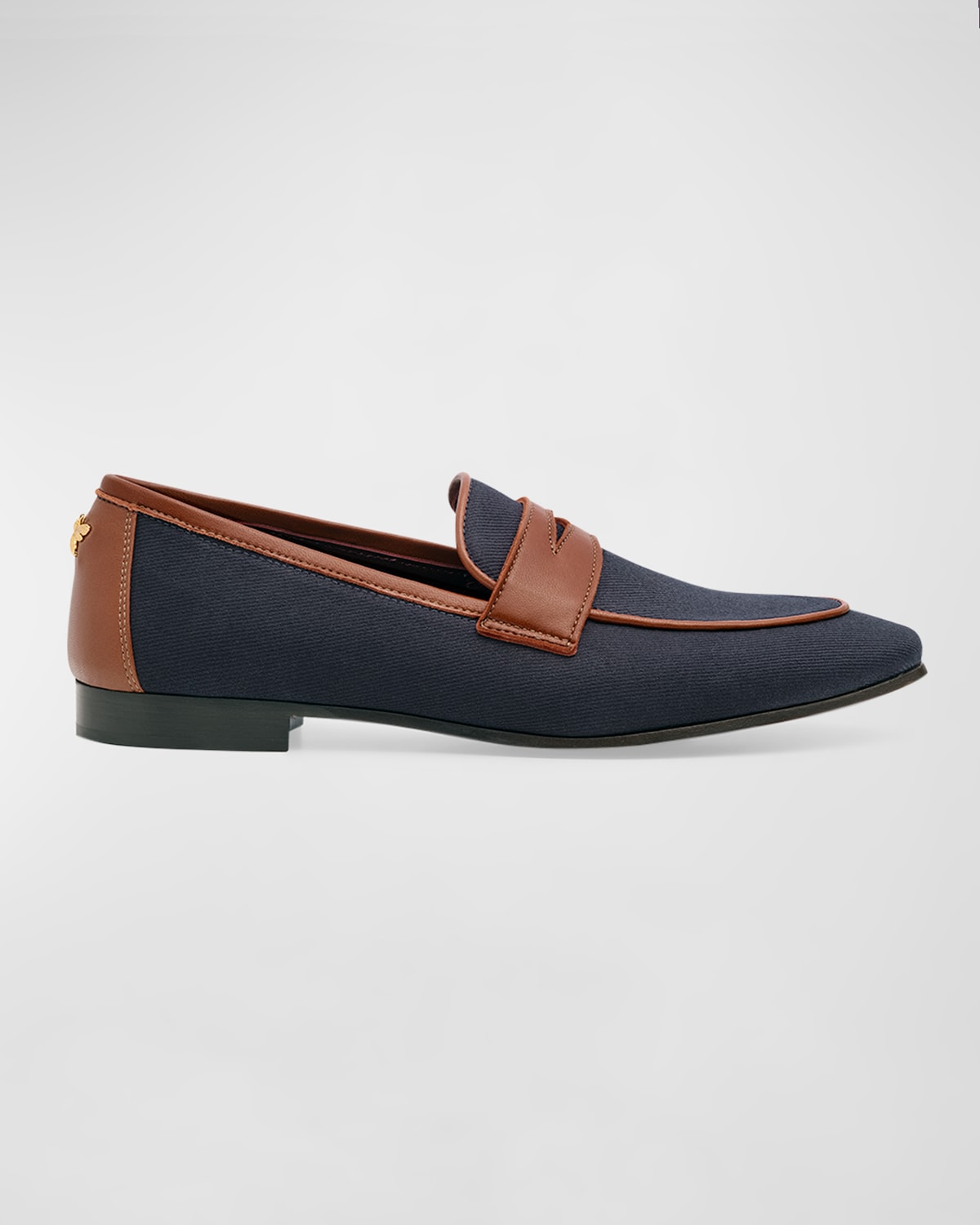 Bicolor Flat Penny Loafers