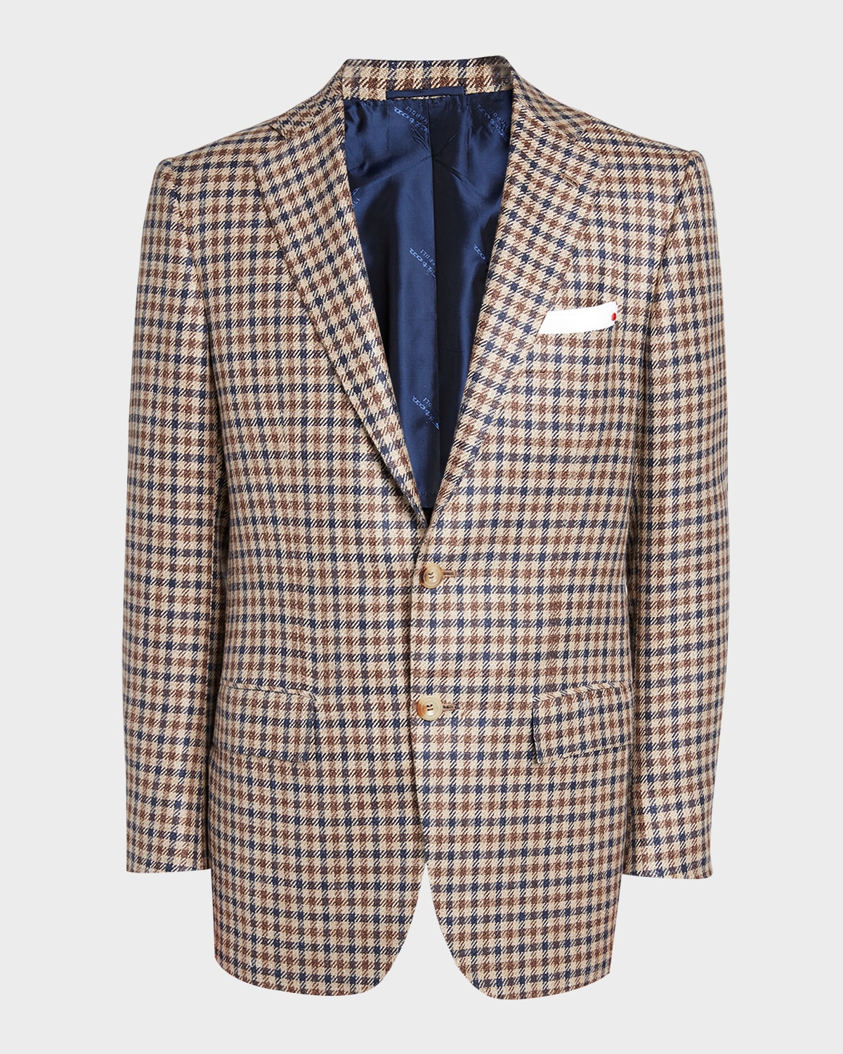 Men's Check Wool-Silk Sport Coat