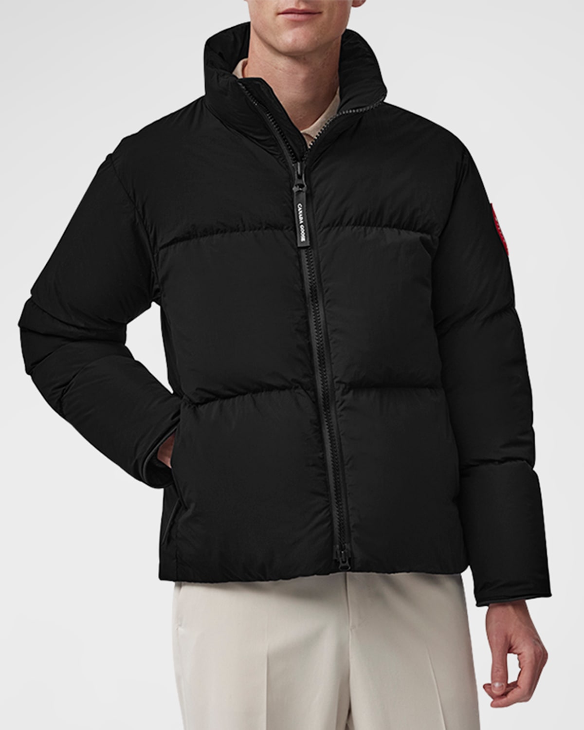 Shop Canada Goose Men's Lawrence Puffer Jacket In Black