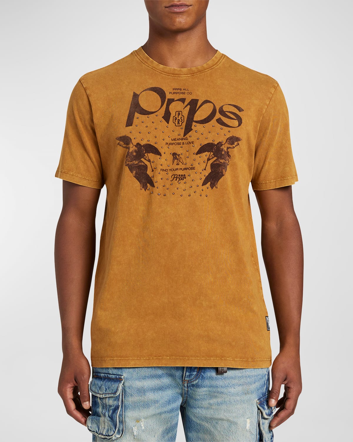 Prps Men's Coffer Beaded Graphic T-shirt In Spice