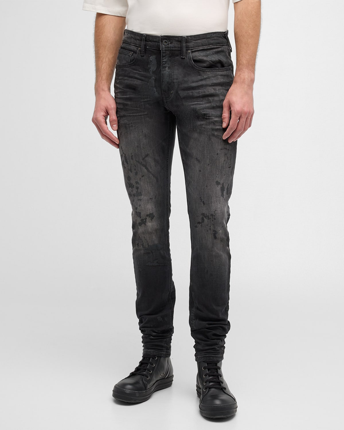 Shop Prps Men's Annex Textured Skinny Jeans In Black Galaxy