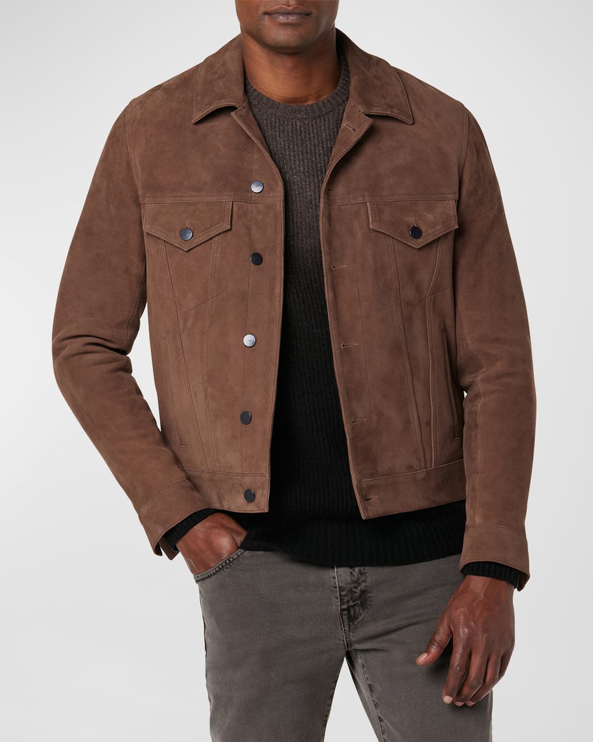 Joe s Jeans Men s Suede Trucker Jacket Smart Closet