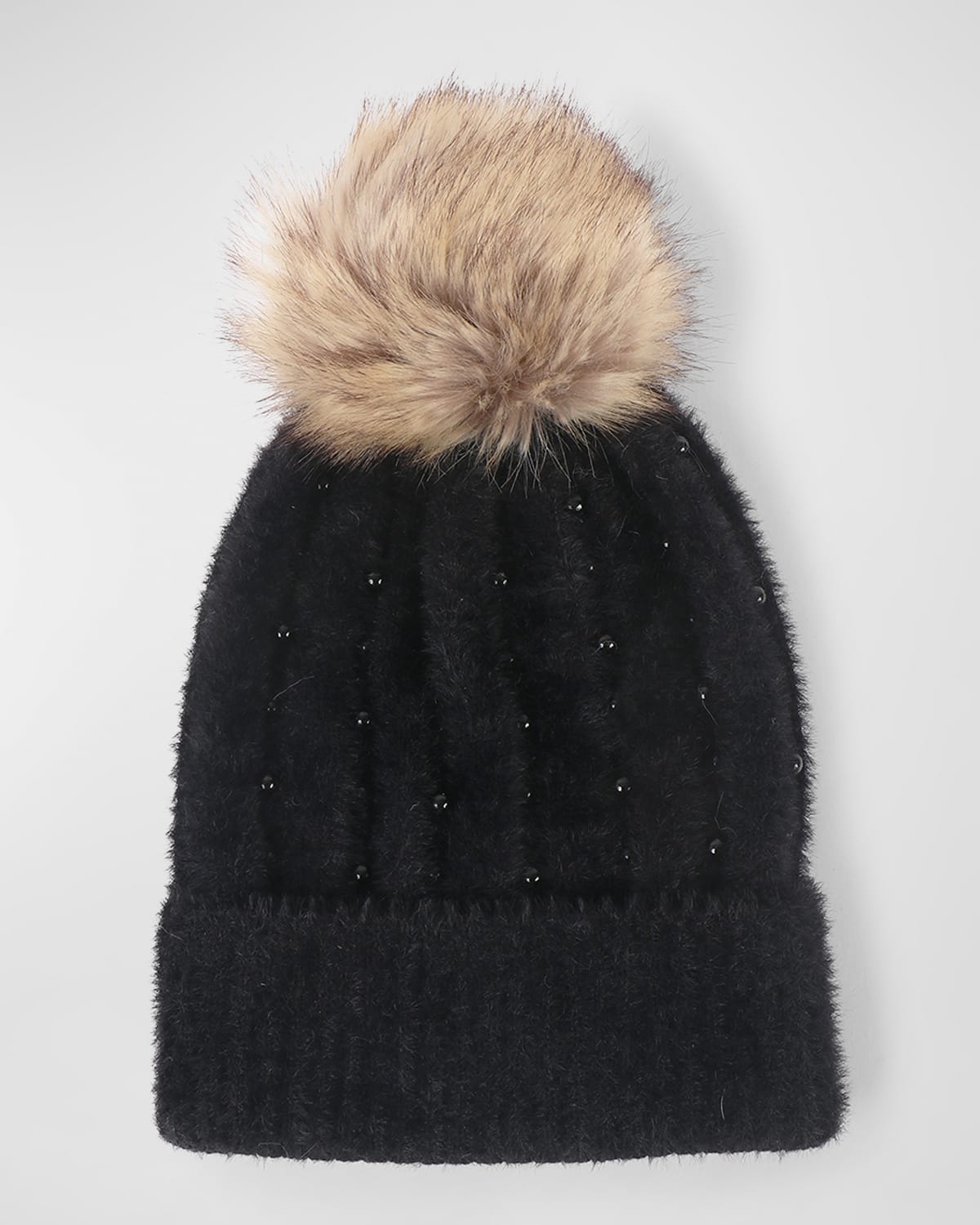 Laurie Sequin-Embellished Pom Beanie