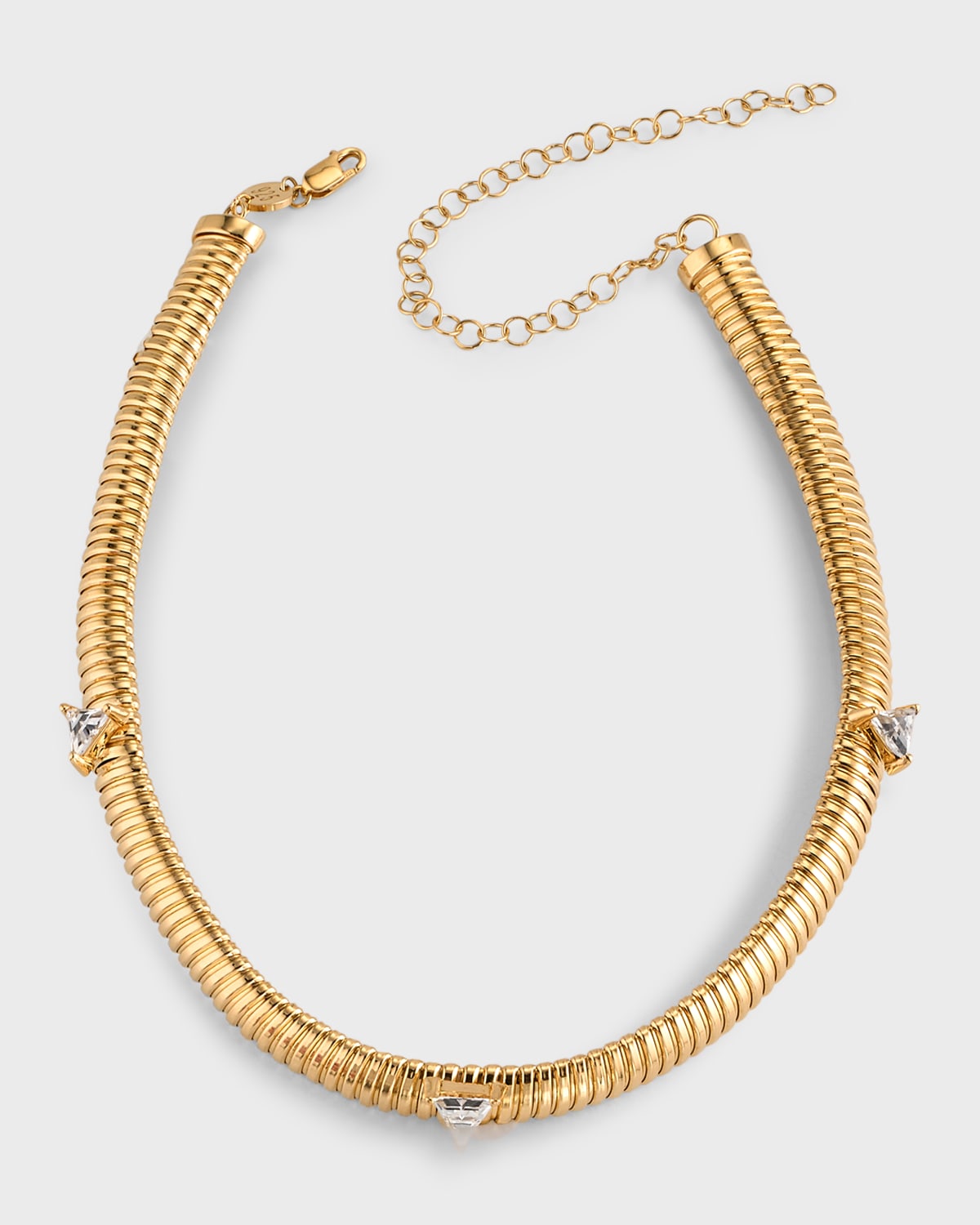 Jennifer Zeuner White Sapphire Choker Necklace In Gold