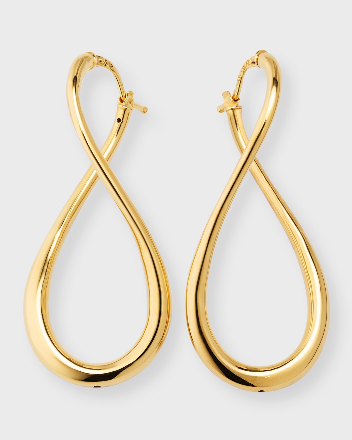 Lisa Nik 18k Yellow Gold Curve Drop Earrings