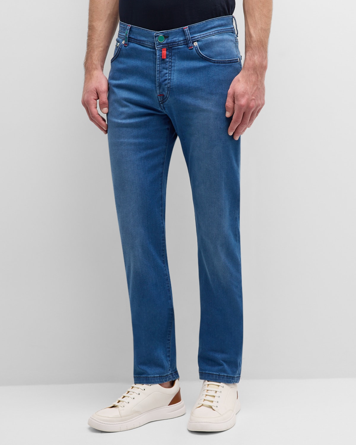 Men's Slim-Straight Light-Wash Jeans