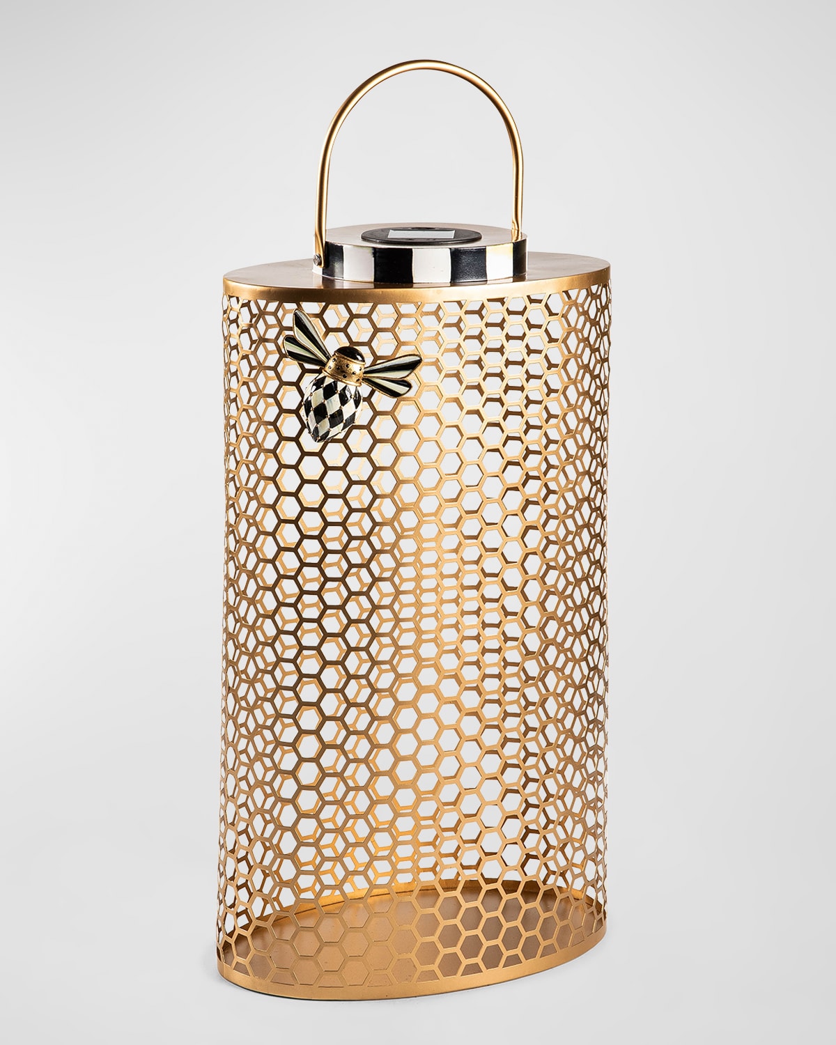 Mackenzie-childs Honeycomb Solar Lantern, Large In Gold