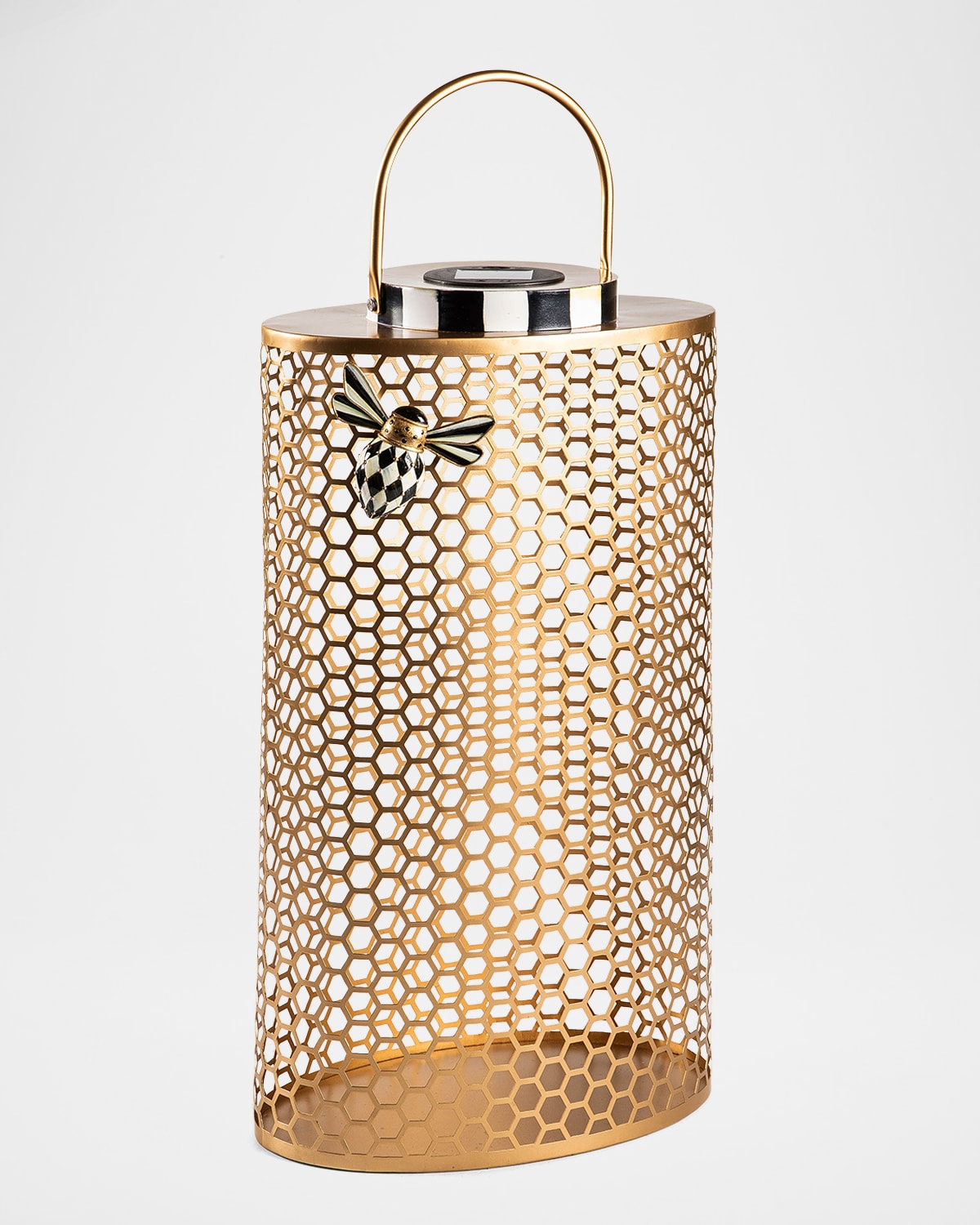 Mackenzie-childs Honeycomb Solar Lantern, Large In Gold