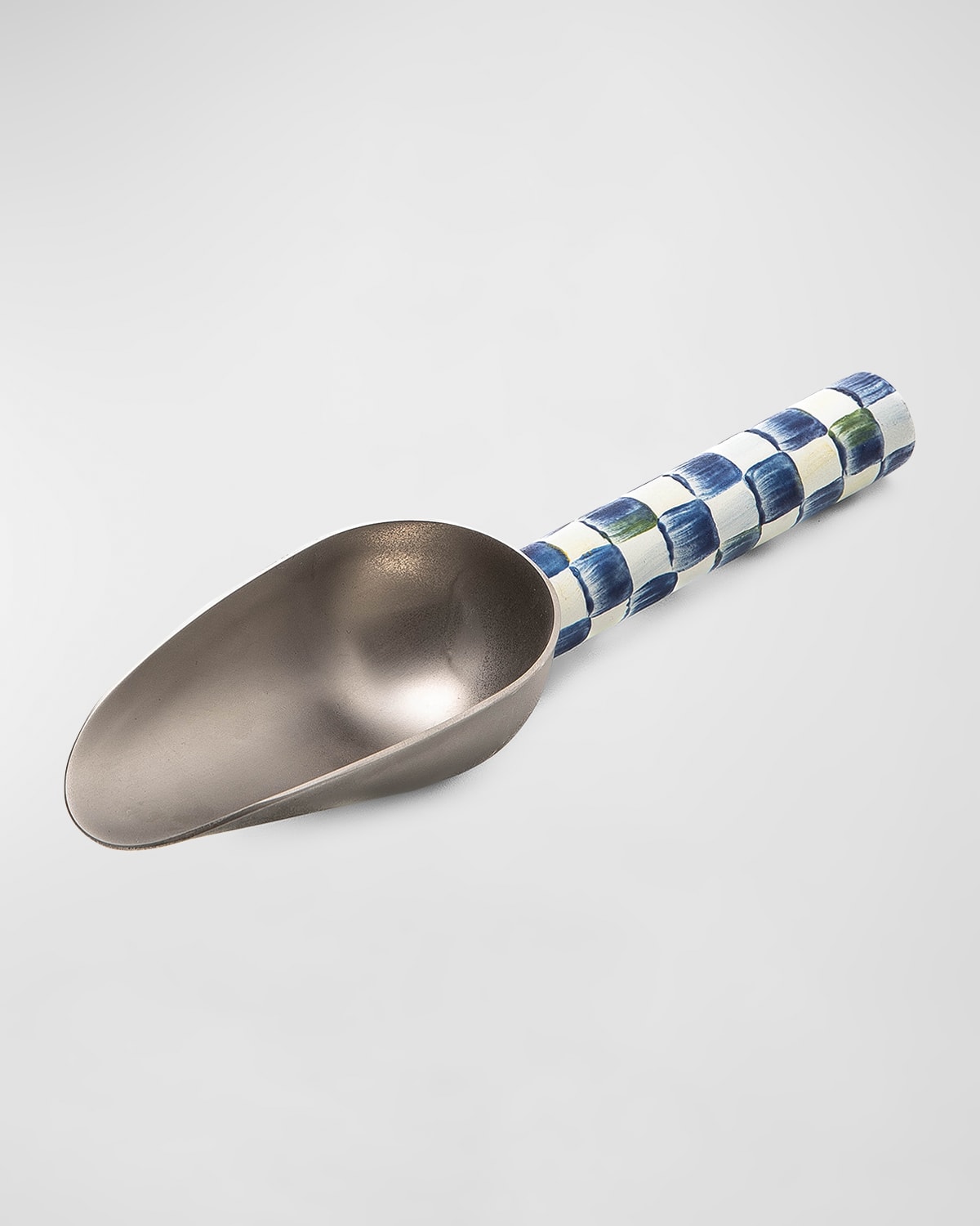 Mackenzie-childs Royal Check Enamel Scoop, Small In Blue