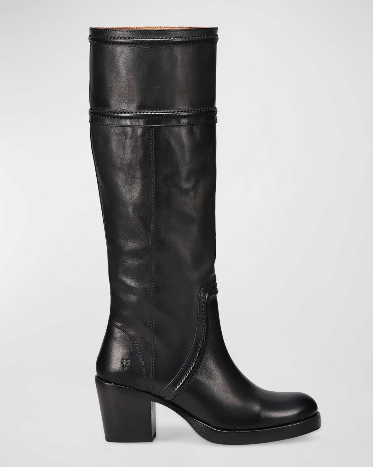 Frye Jean Leather Tall Boots In Black