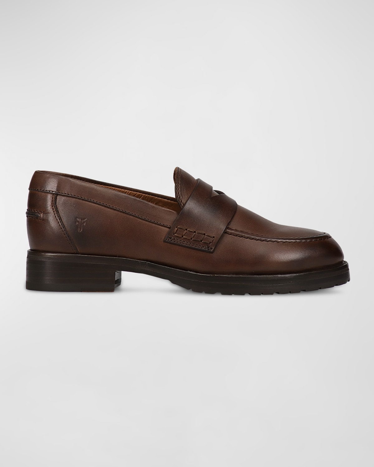 Melissa Leather Lug-Sole Penny Loafers