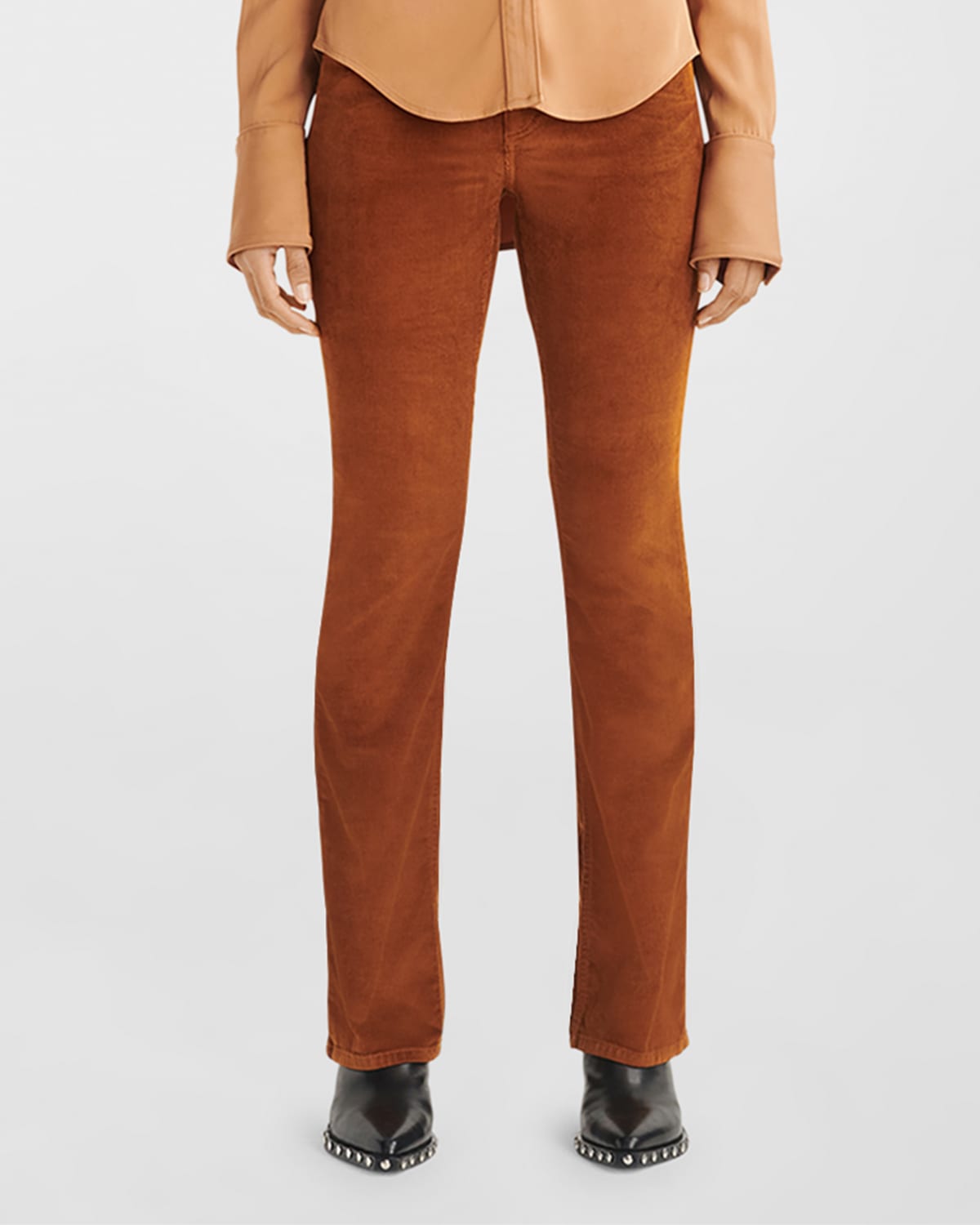 Rag & Bone Peyton Mid-rise Corduroy Bootcut Jeans In Gold