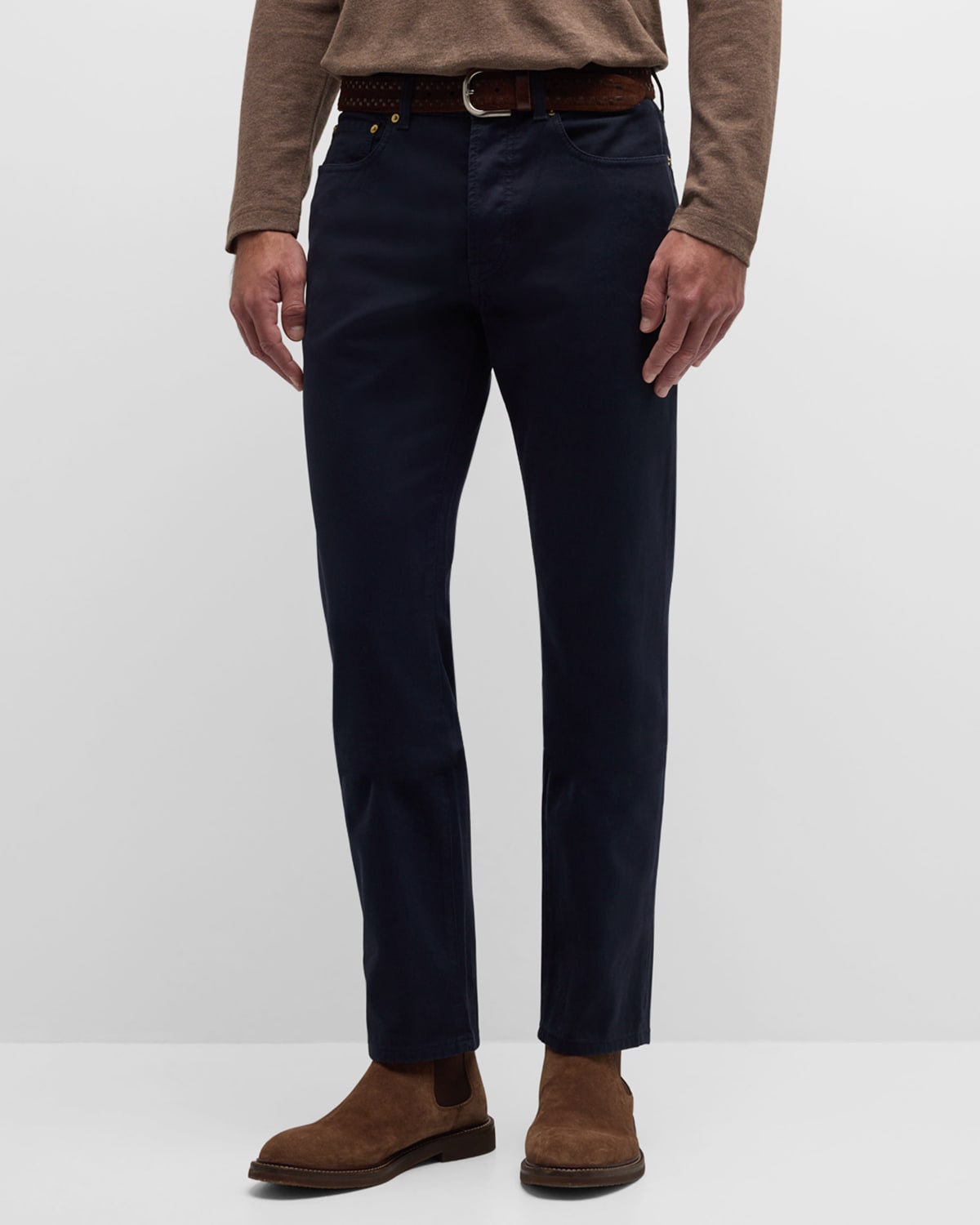 Sid Mashburn Men's Slim Textured 5-pocket Pants In Navy