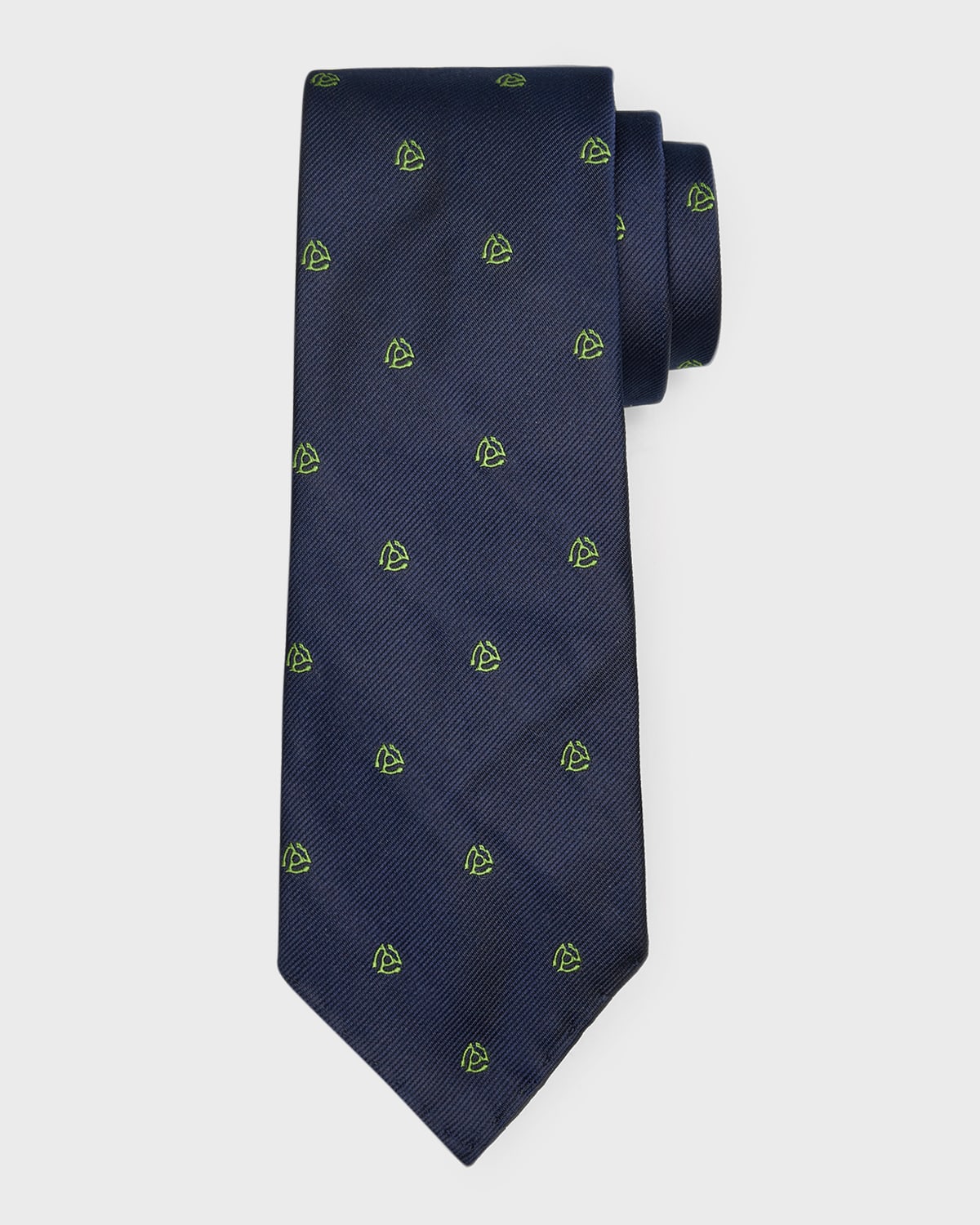 Men's Hand-Rolled Silk Club Tie