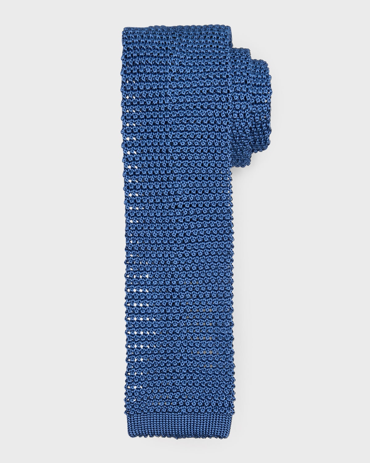 Sid Mashburn Men's Solid Silk Knit Tie In Mid Blue
