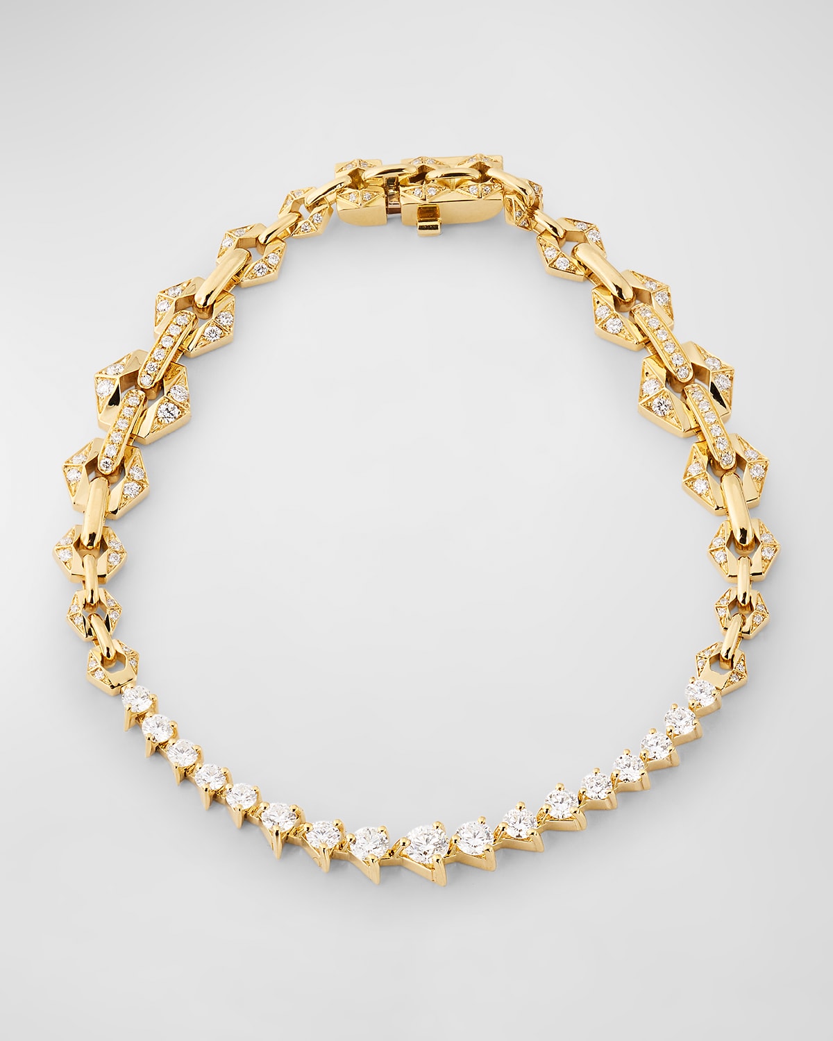 18k Yellow Gold Diamond Flow Bond Bracelet