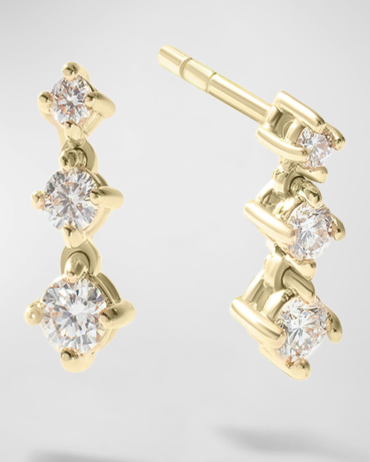 Shop Lana 14k Gold 3-piece Solo Diamond Charm Stud Earrings, Set Of 2 In Yellow