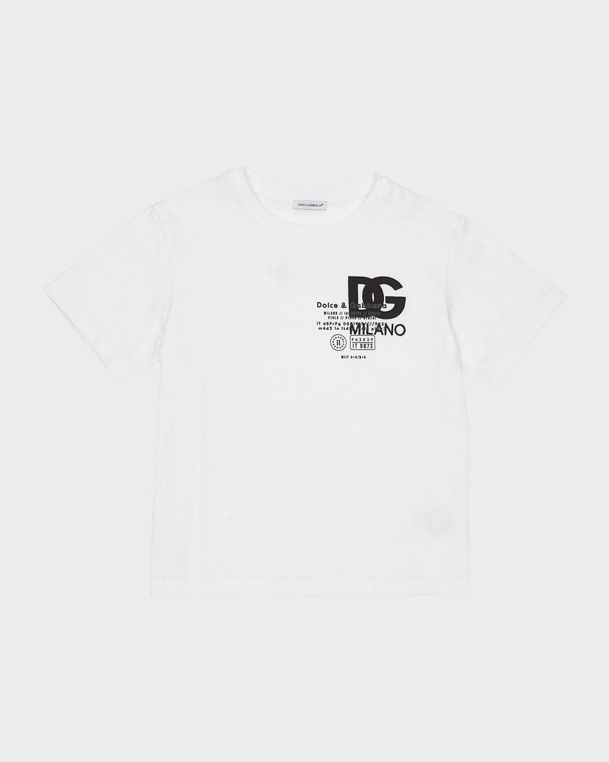 Dolce & Gabbana Kids' Boy's Logo-print Graphic T-shirt In White