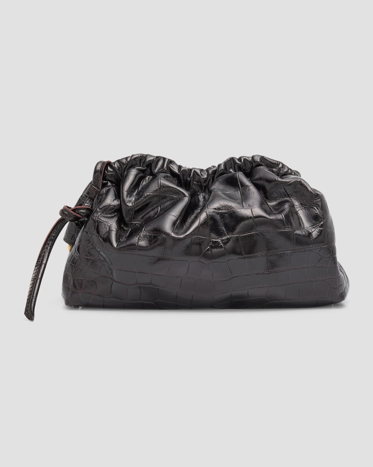 Cloud Mini Croc-Embossed Clutch Bag