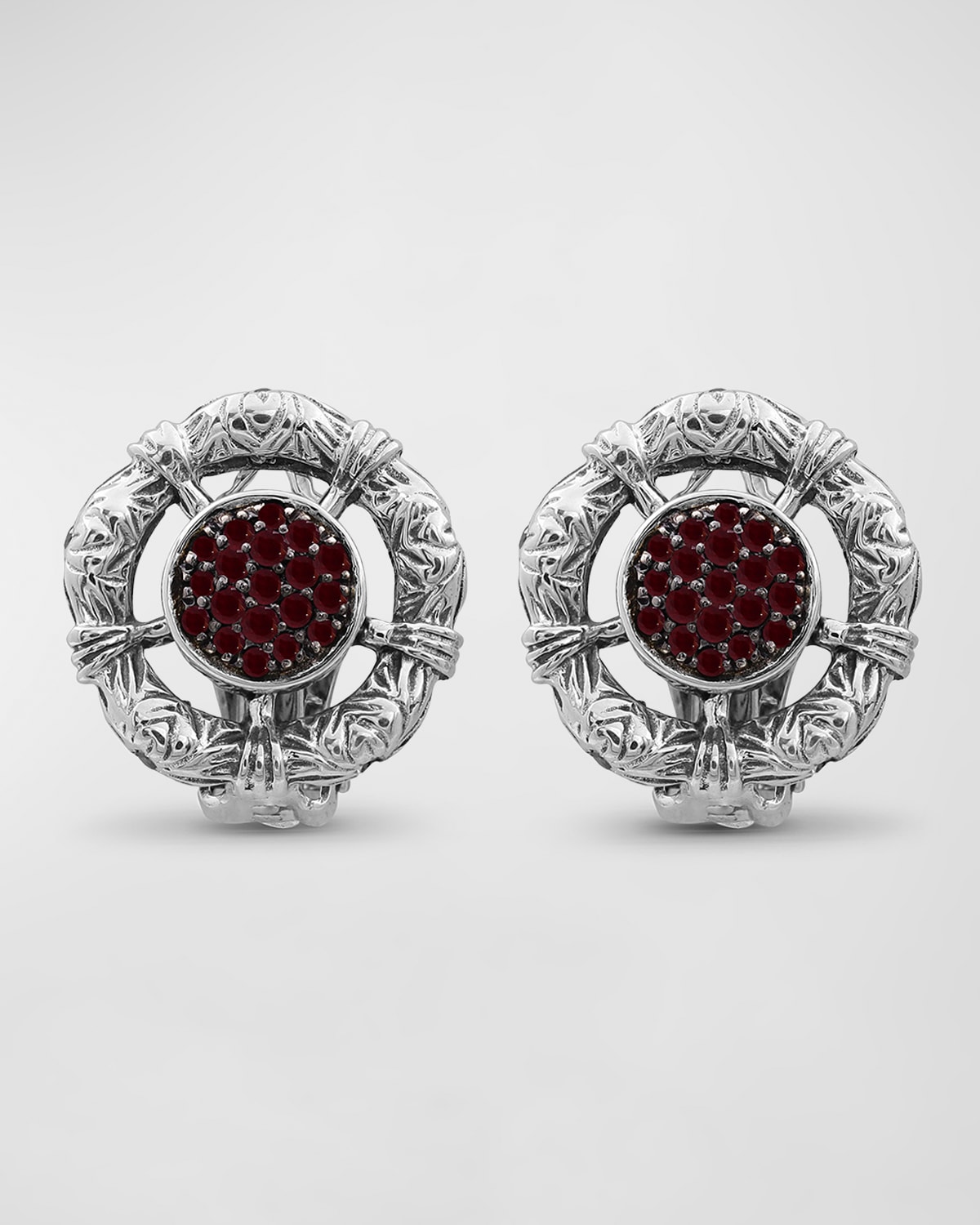 Stephen Dweck Ruby Earrings in Sterling Silver