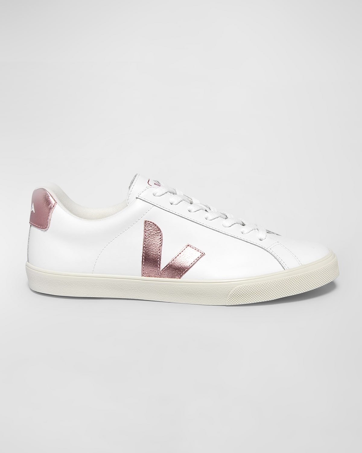 Shop Veja Esplar Bicolor Low-top Sneakers In Extra White Nacre
