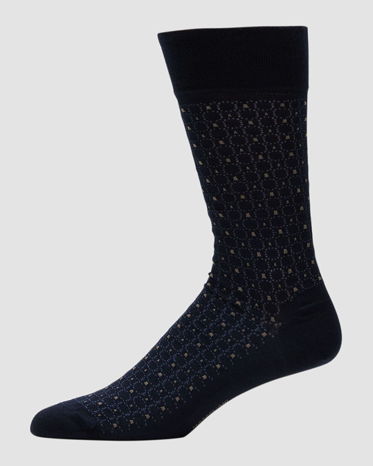 Marcoliani Men's Mousse Of Modal Mid-calf Socks In 001 Navy