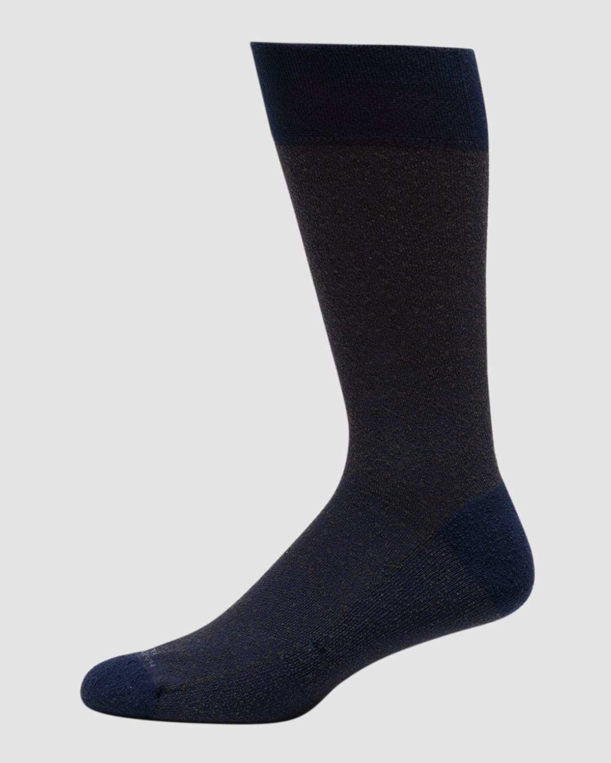 Marcoliani Men's Mini Check Mid-calf Socks In 001 Navy