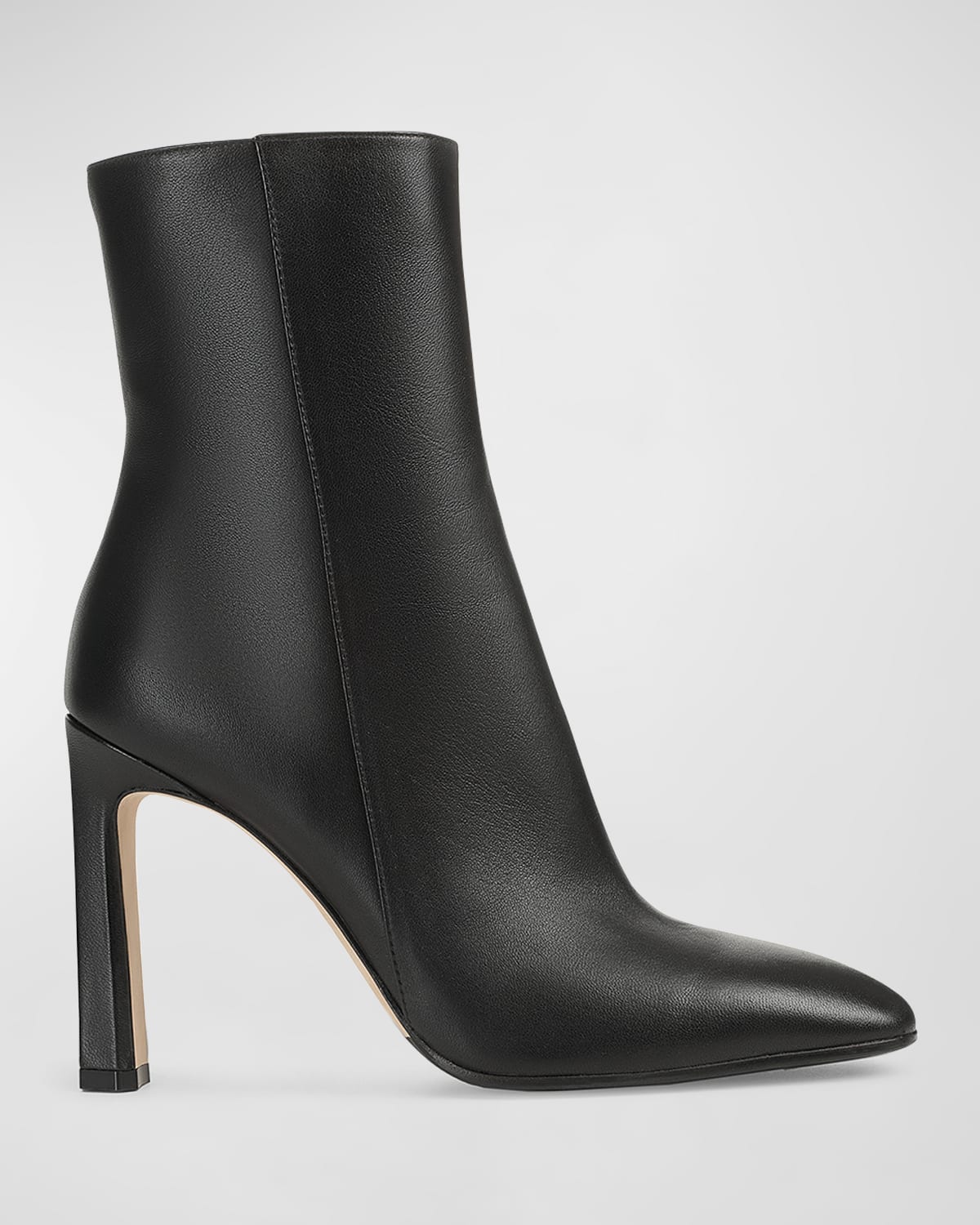 Shop Sergio Rossi Leather Zip Ankle Booties In Black