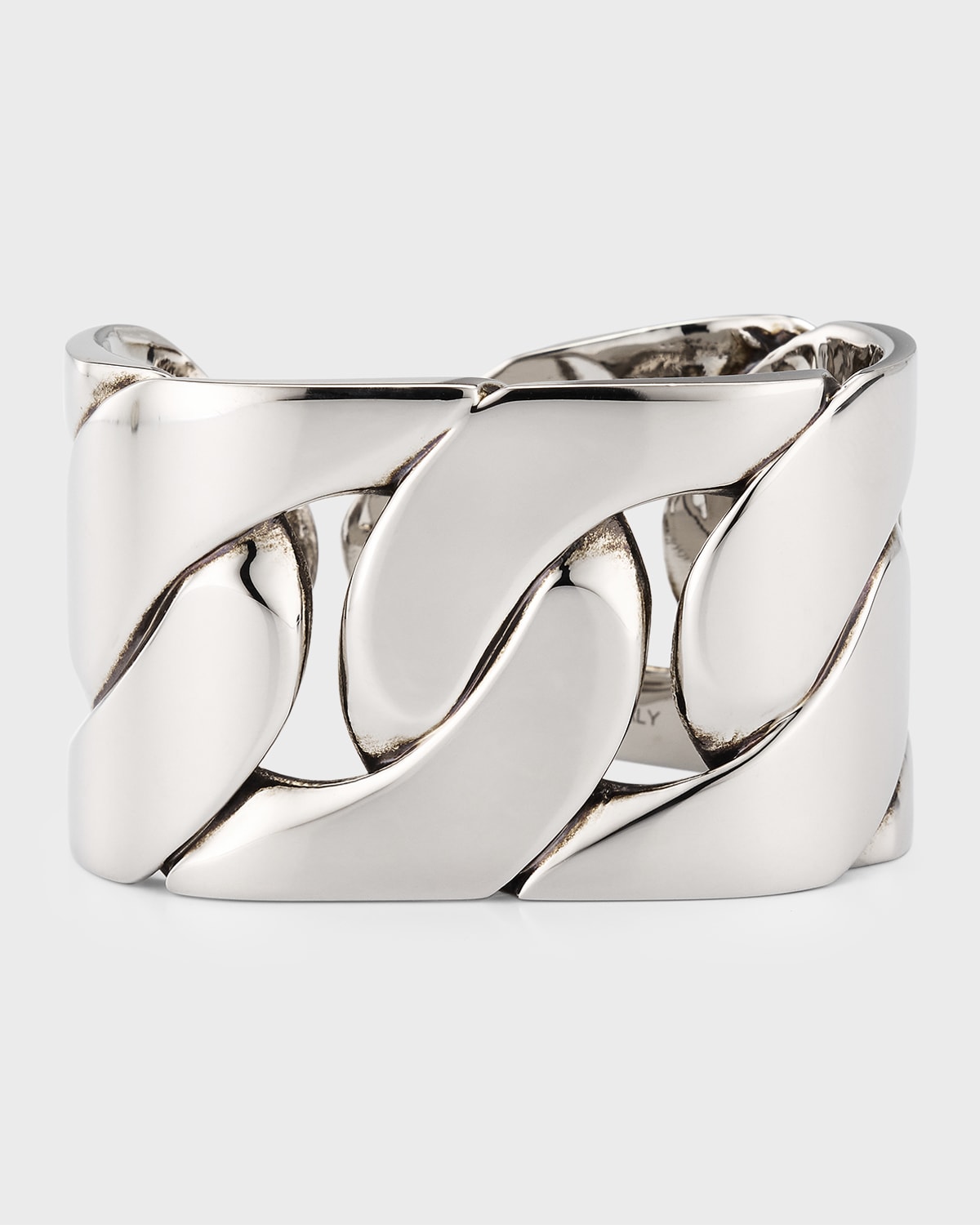 Alexander Mcqueen 2 Finger Chain Ring In Silver