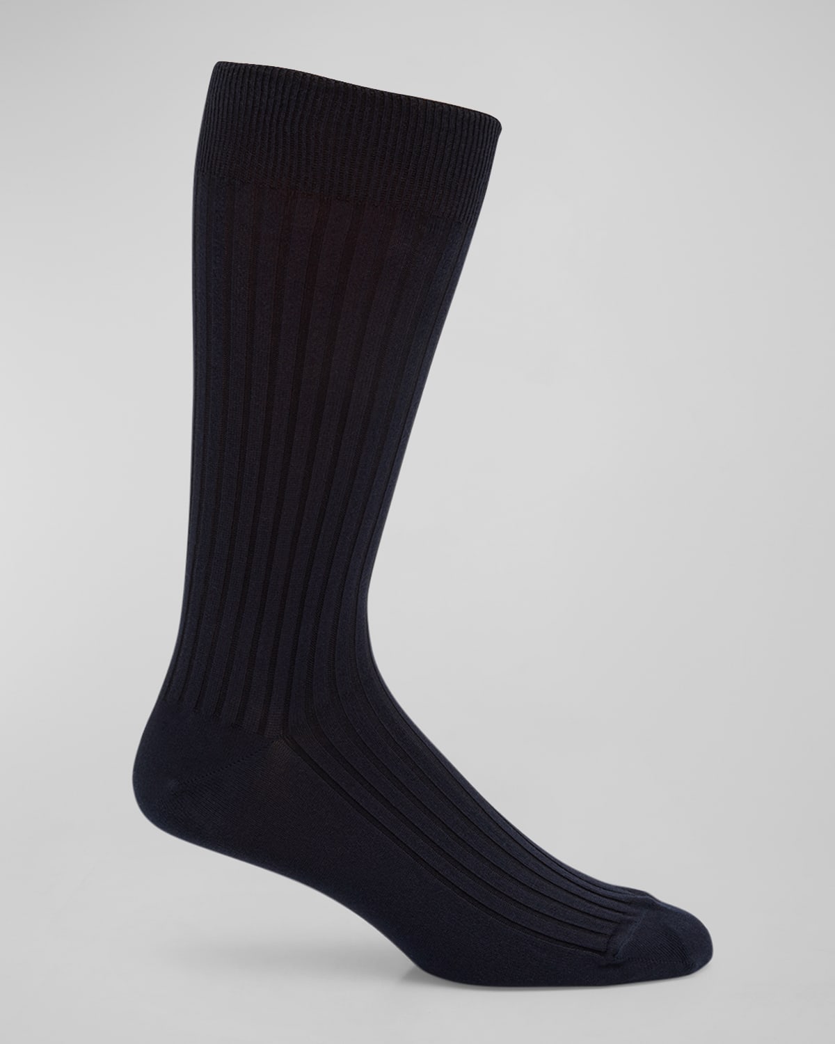 Men's Ribbed Cotton Crew Socks