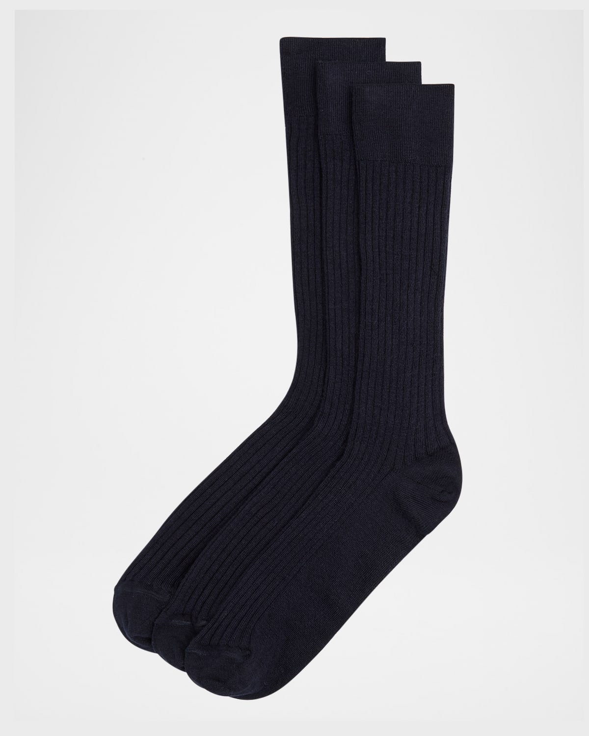 Men's Ribbed Crew Socks