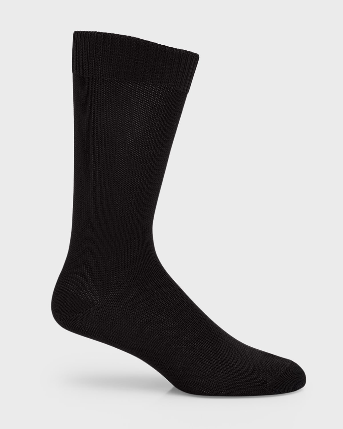 Neiman Marcus Men's Casual Knit Crew Socks In Black