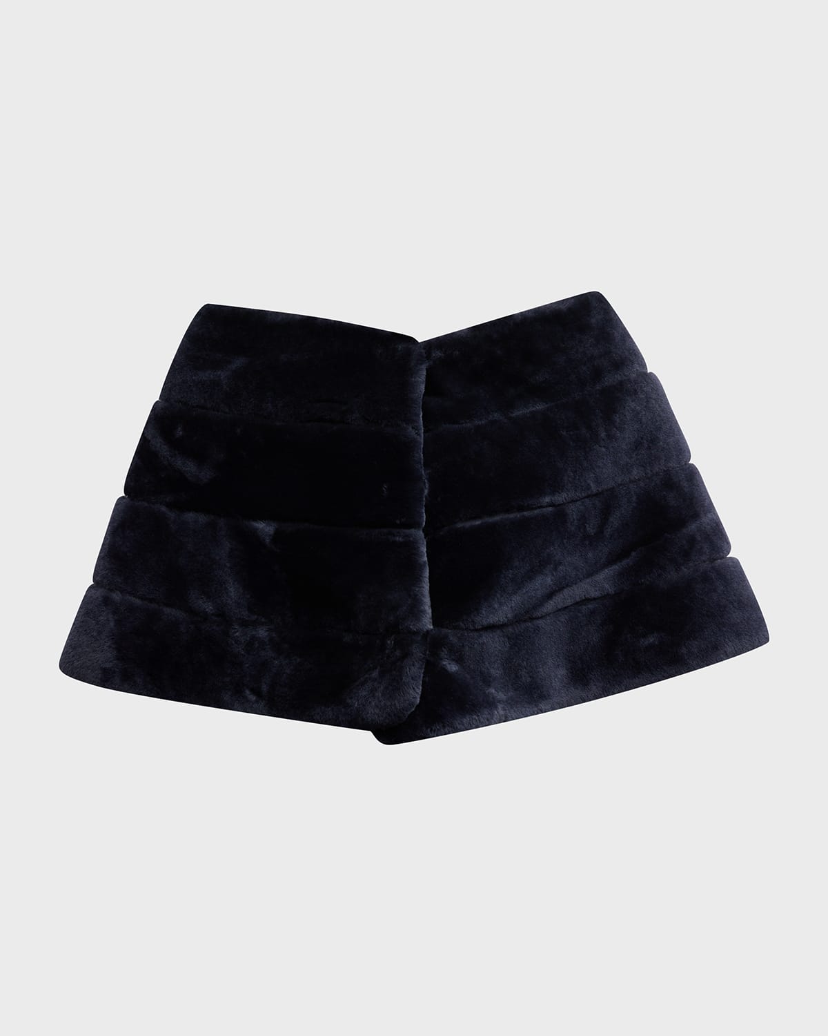 Horizontal Lamb Shearling Cape