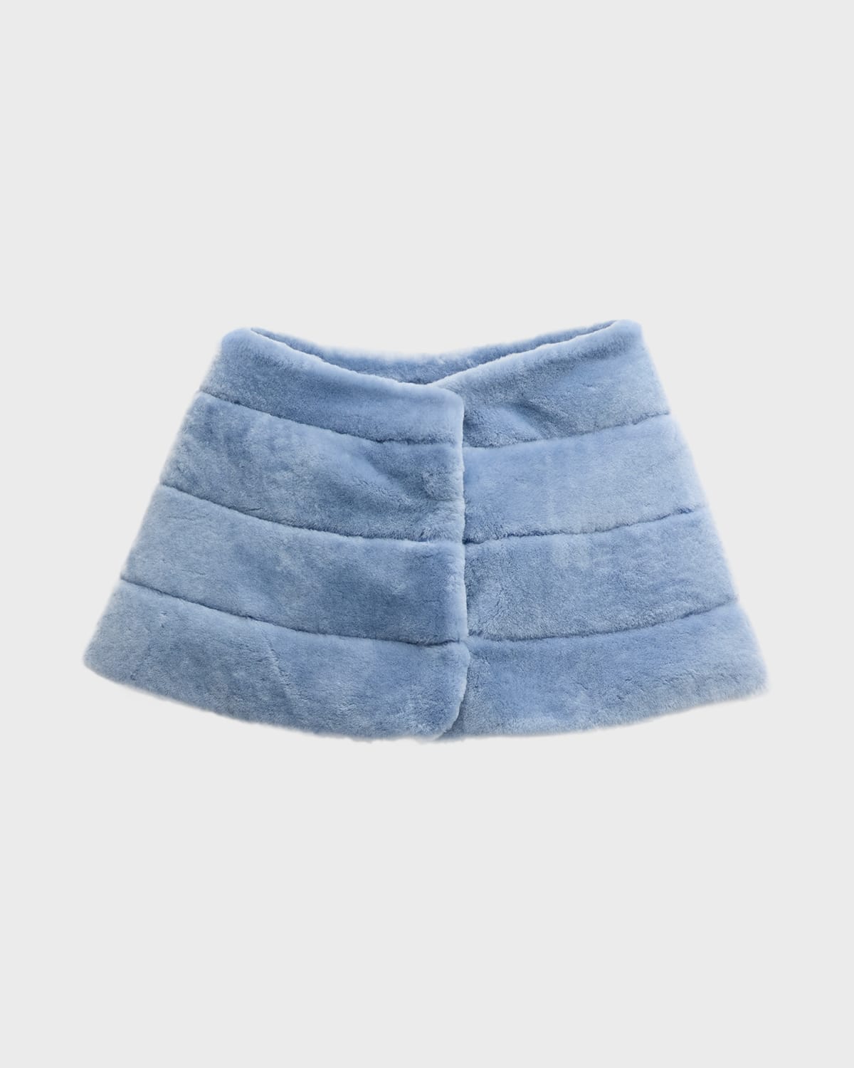 Horizontal Lamb Shearling Cape
