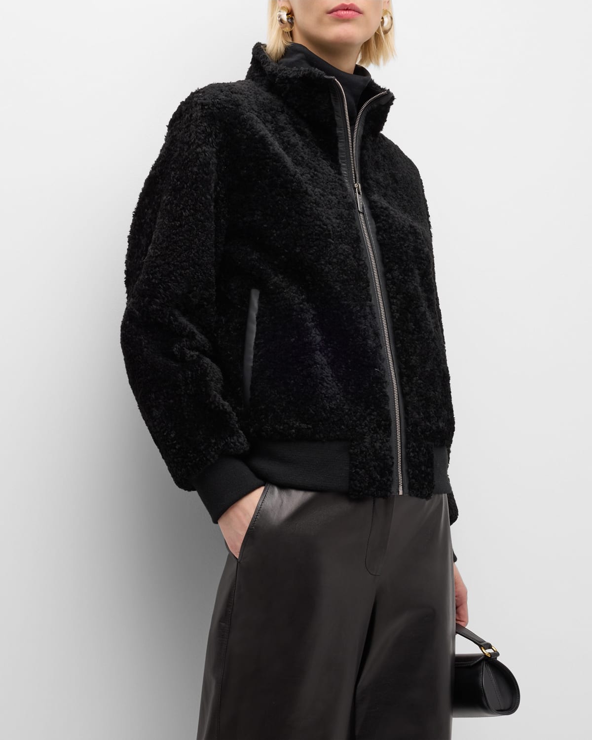 Shearling Lamb Bomber Jacket