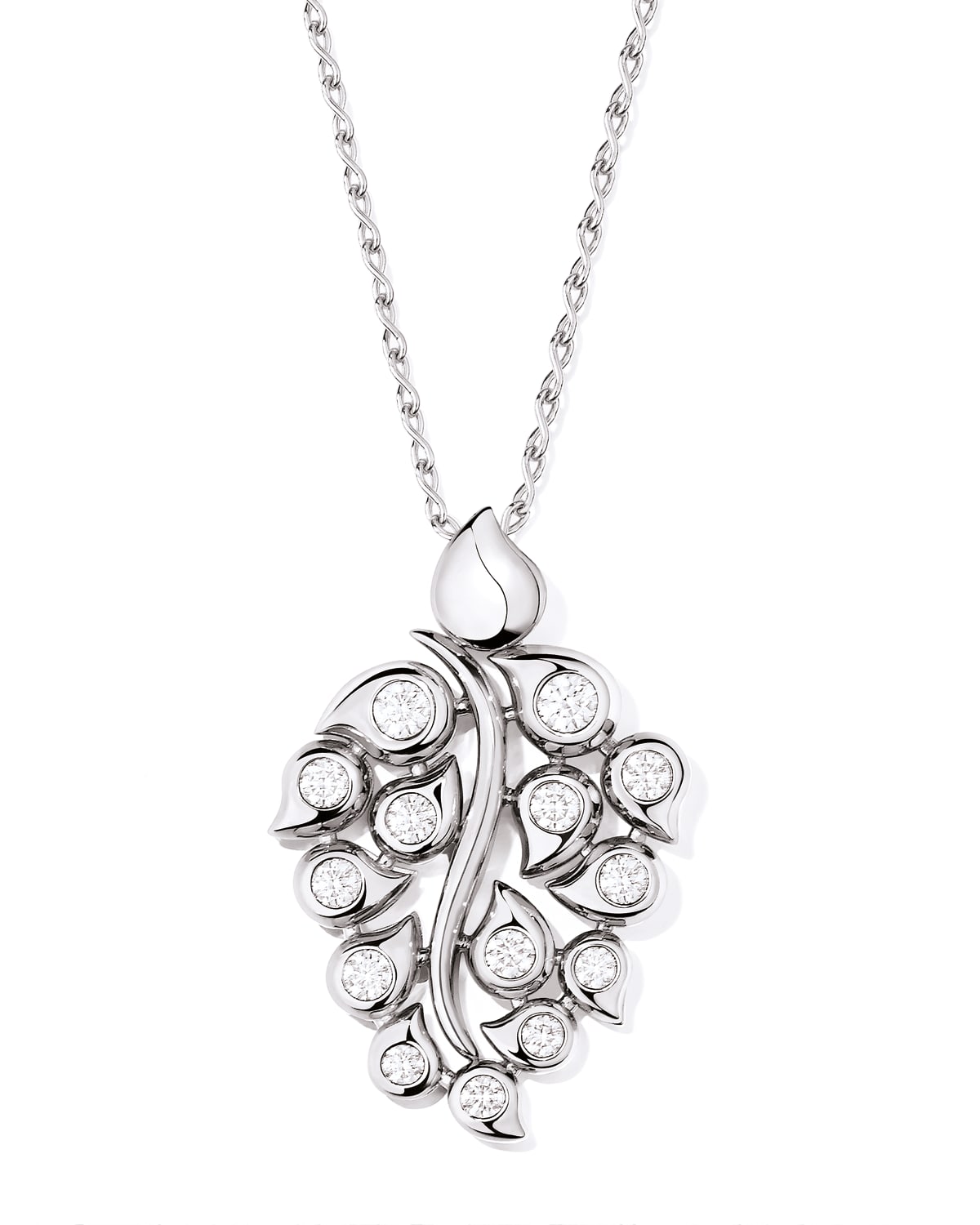 Snowflakes 18k White Gold Diamond Pendant