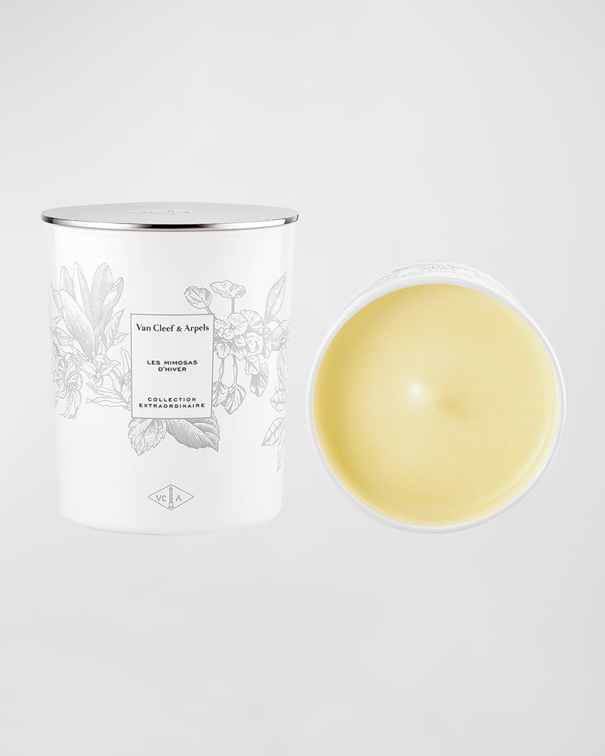 Van Cleef & Arpels Les Mimosas D'hiver Candle, 200 G In White