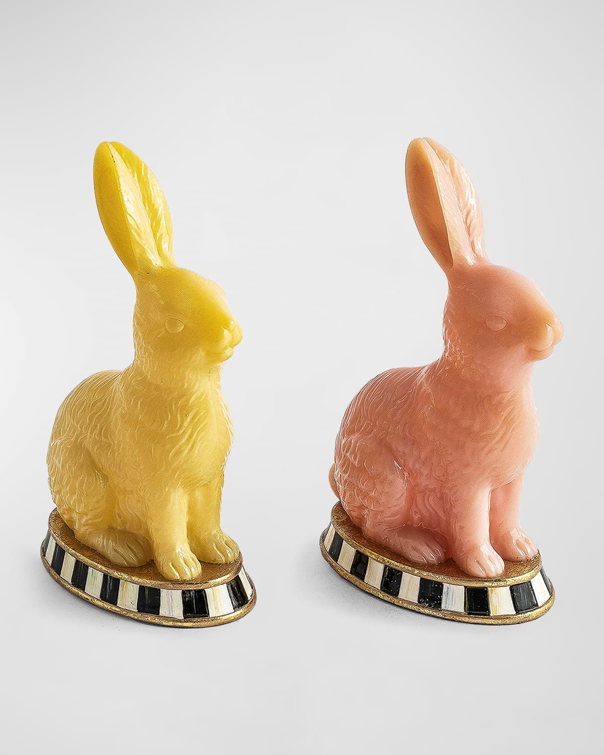 Mackenzie-childs Rabbit Figurines, Set Of Two In Multi