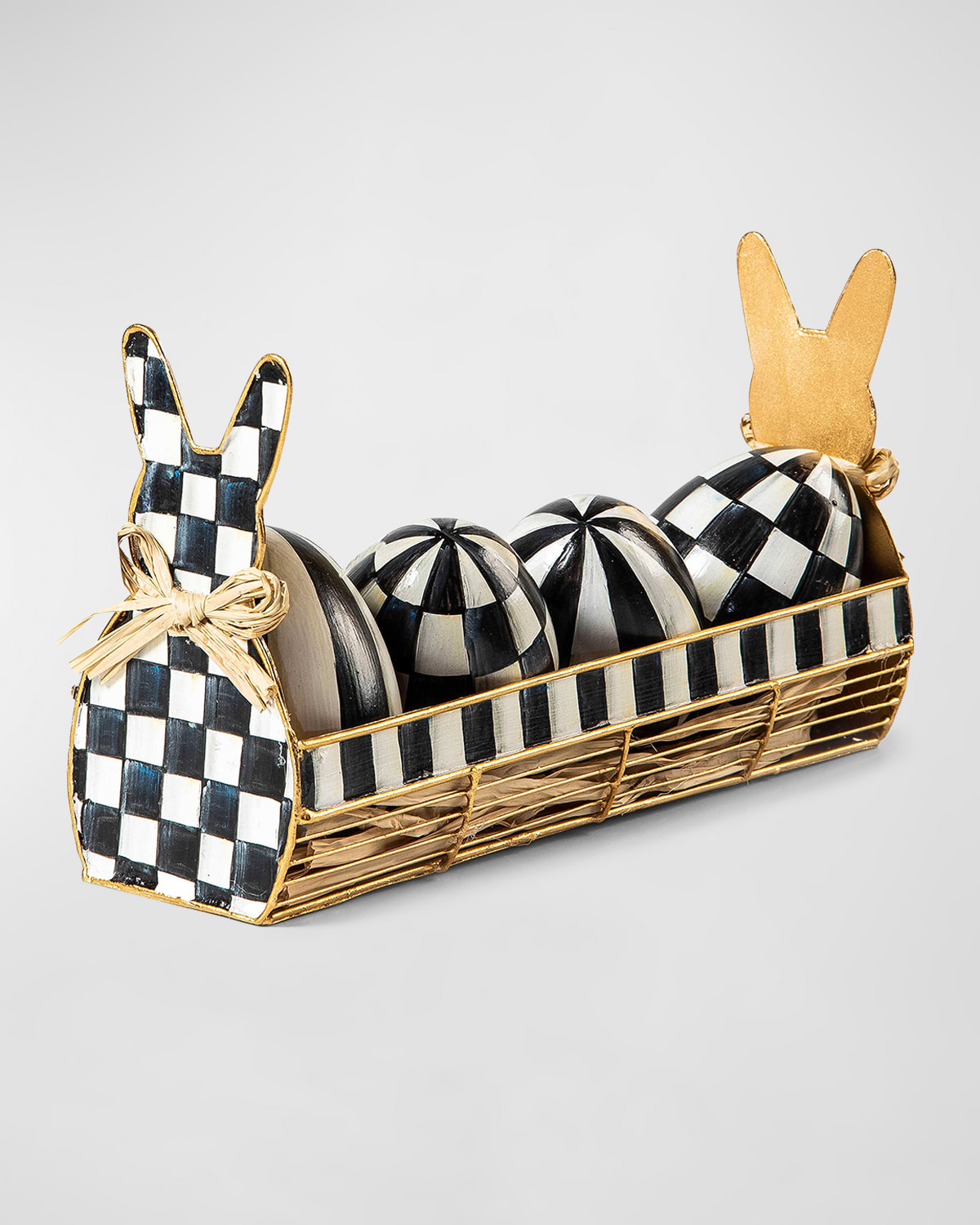 Mackenzie-childs Courtly Check Egg Tray In Black