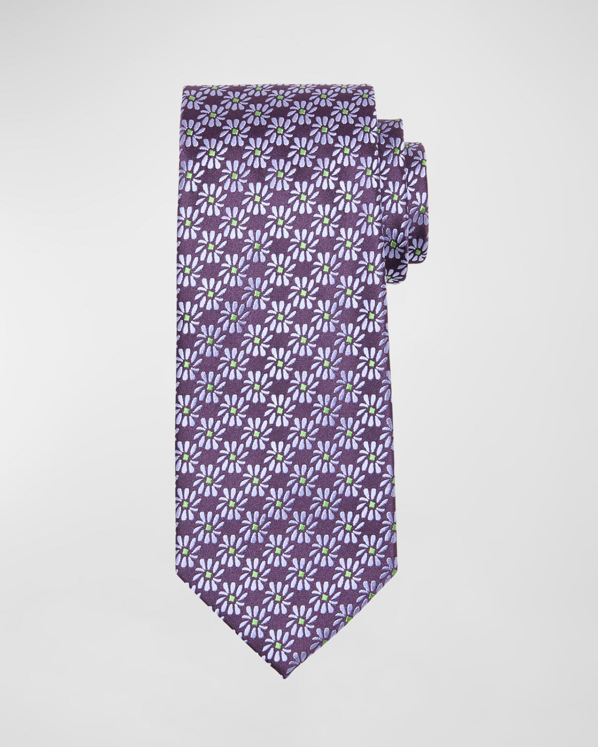 Charvet Men's Floral Jacquard Silk Tie In Purple