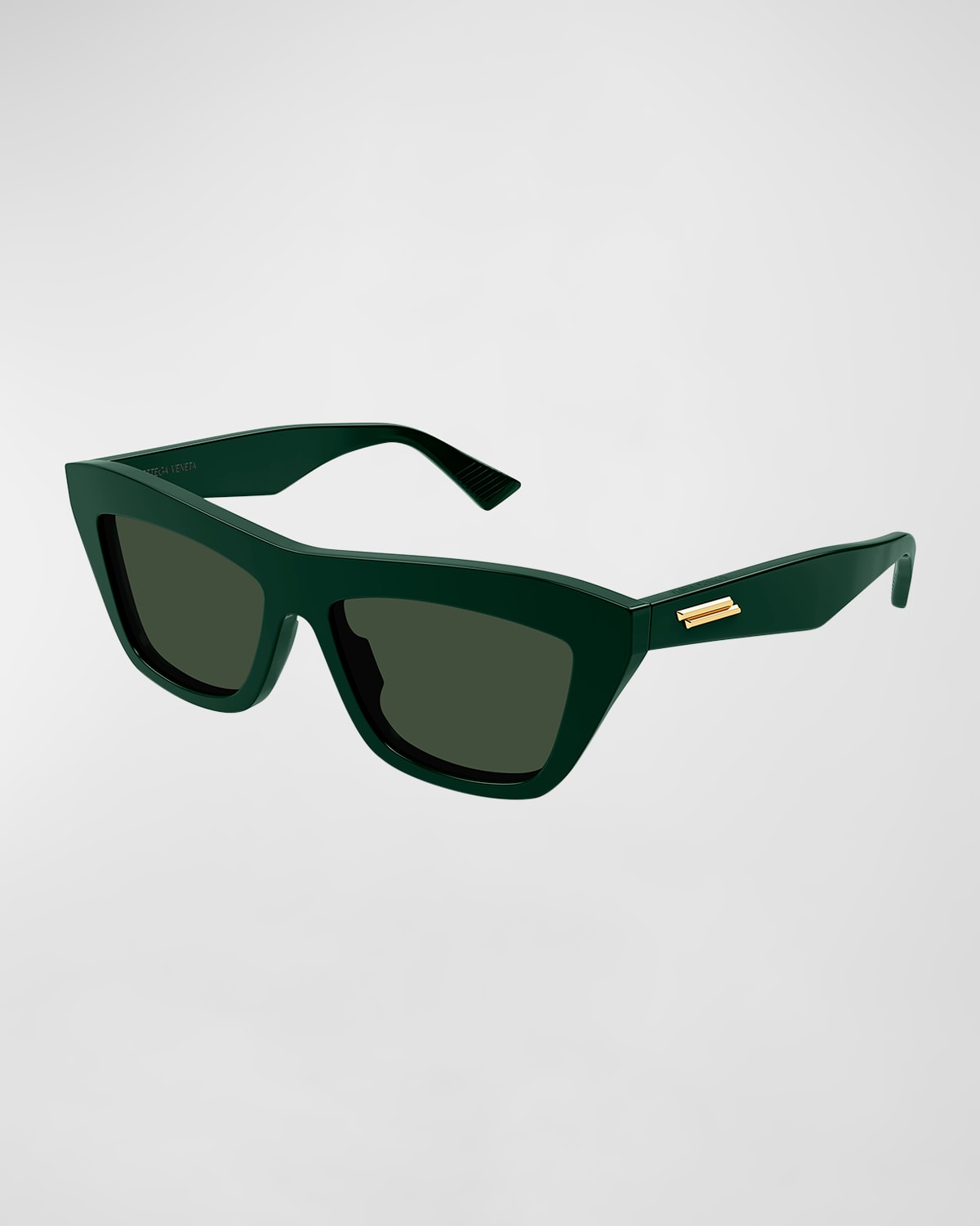 Bottega Veneta Acetate Cat-eye Sunglasses In Green
