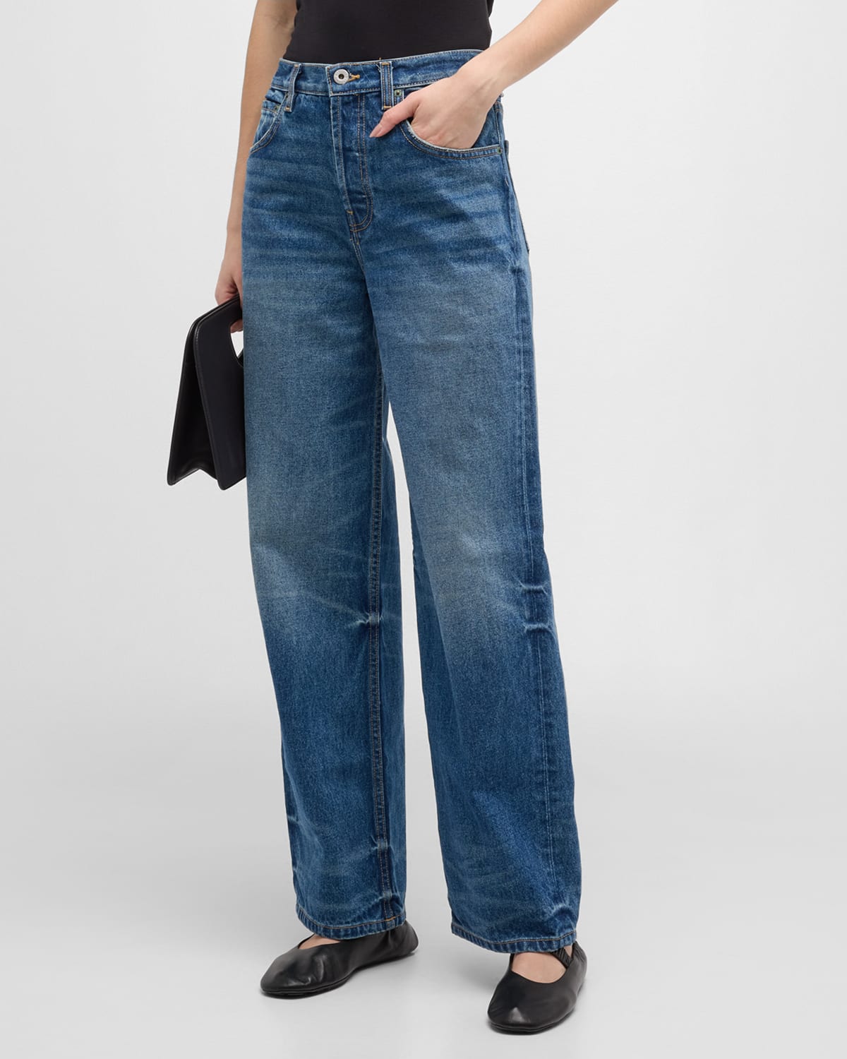 Remy Mid-Rise Straight-Leg Jeans