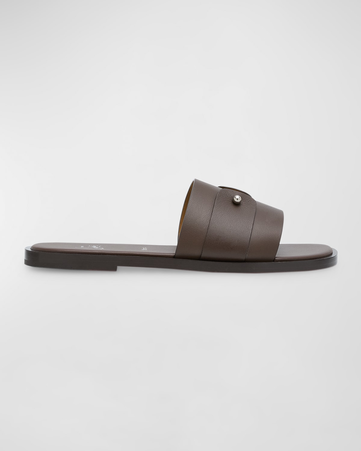 Shop Christian Louboutin Men's Chambelimule Leather Slides In Cosme