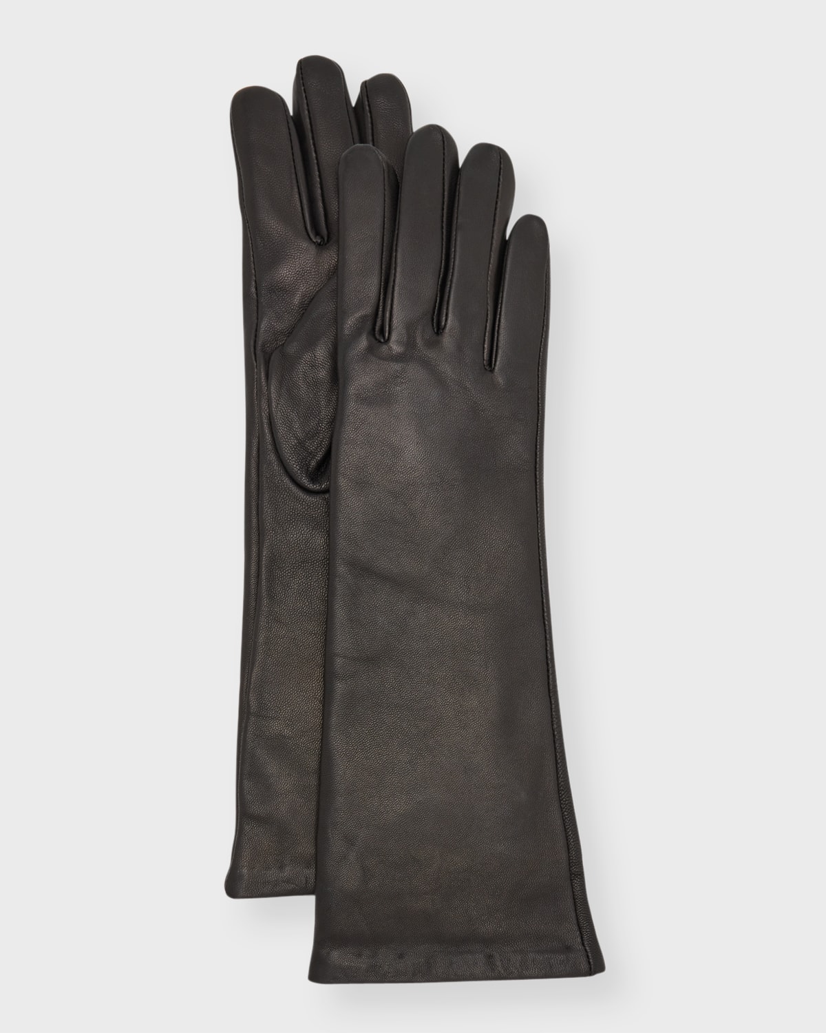 Shop Vince Cashmere-lined Leather Gloves In 001blk