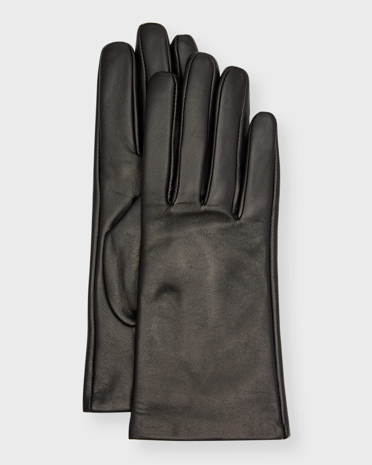 Vince Classic Nappa Leather & Cashmere Gloves In 001blk