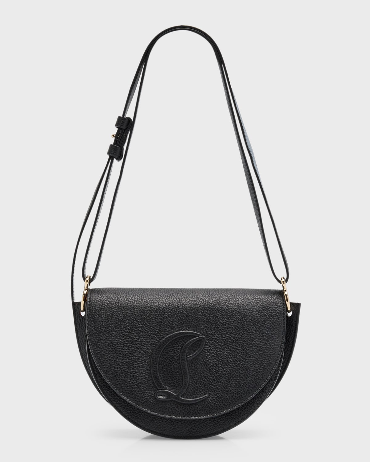 By My Side Crossbody in Leather with CL Logo