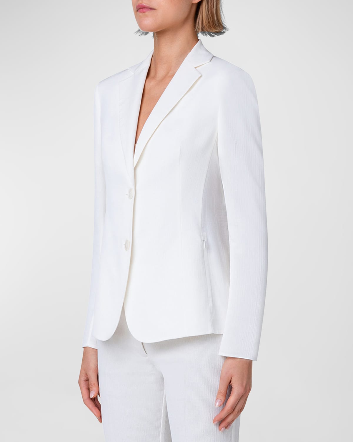 Lavino Structured Cotton Blazer Jacket