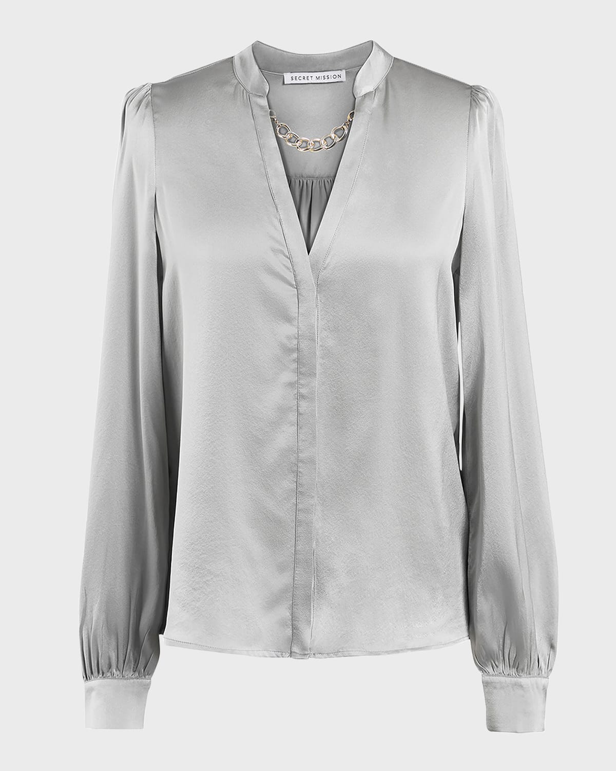 Vivi Silk Removable Chain Blouse