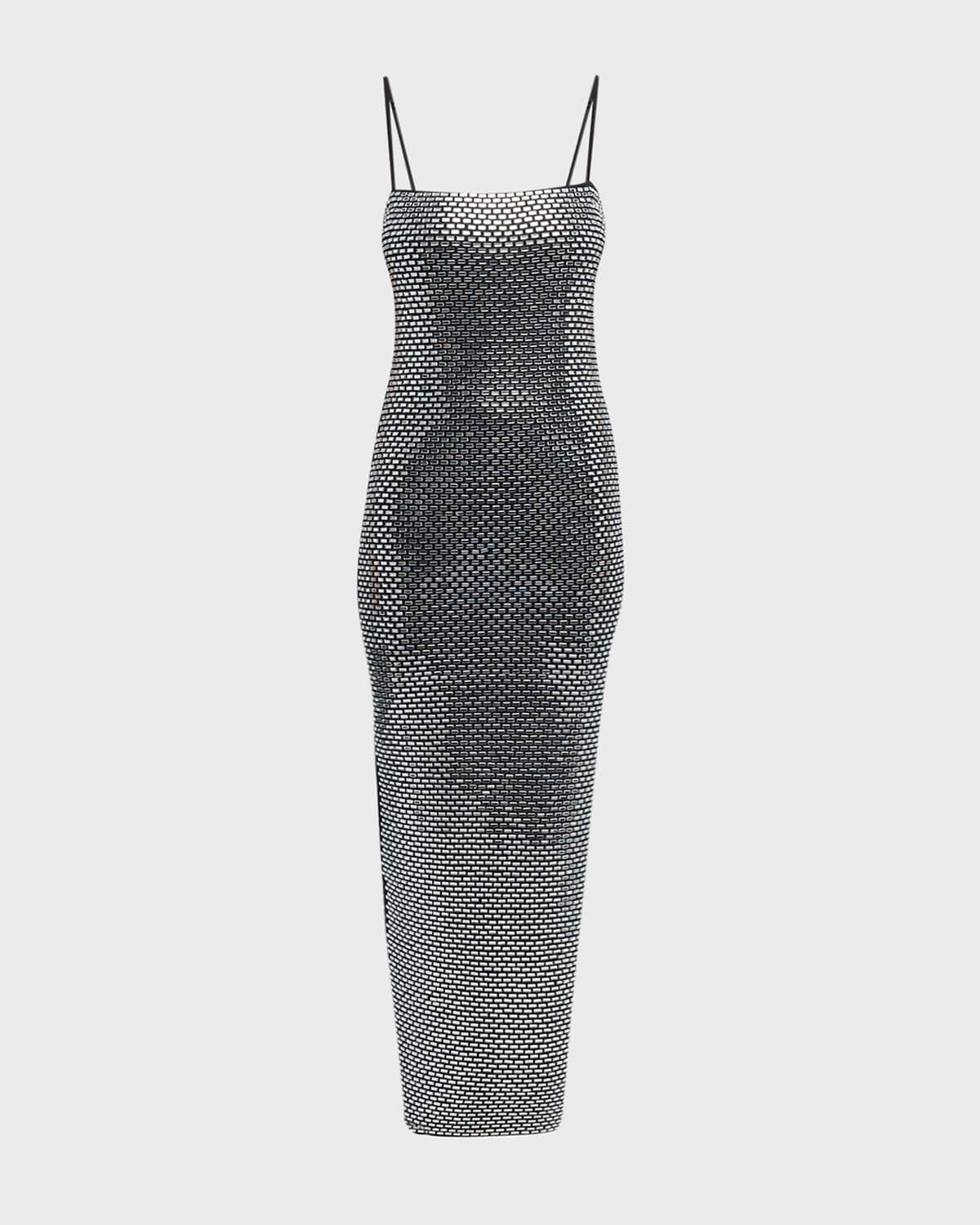 Retroféte Kyree Crystal-embellished Cotton And Cashmere-blend Maxi Dress In Black