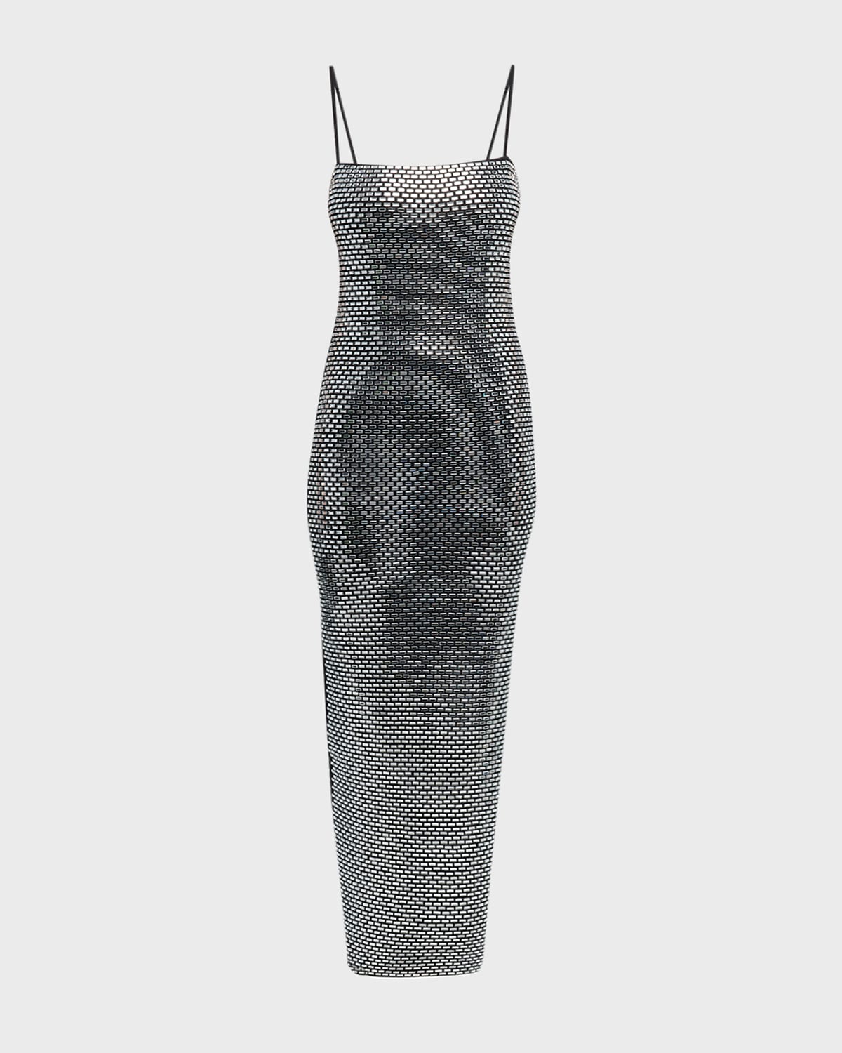 Shop Retroféte Kyree Metallic Knit Bodycon Maxi Dress In Black